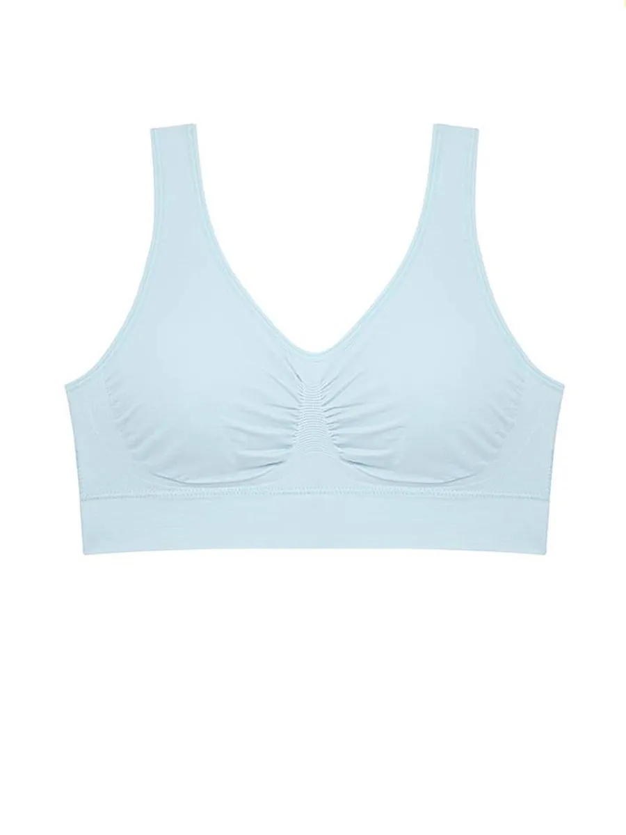 SABINA [Online Exclusive]  Habpy lady Wireless Bra - Light Blue