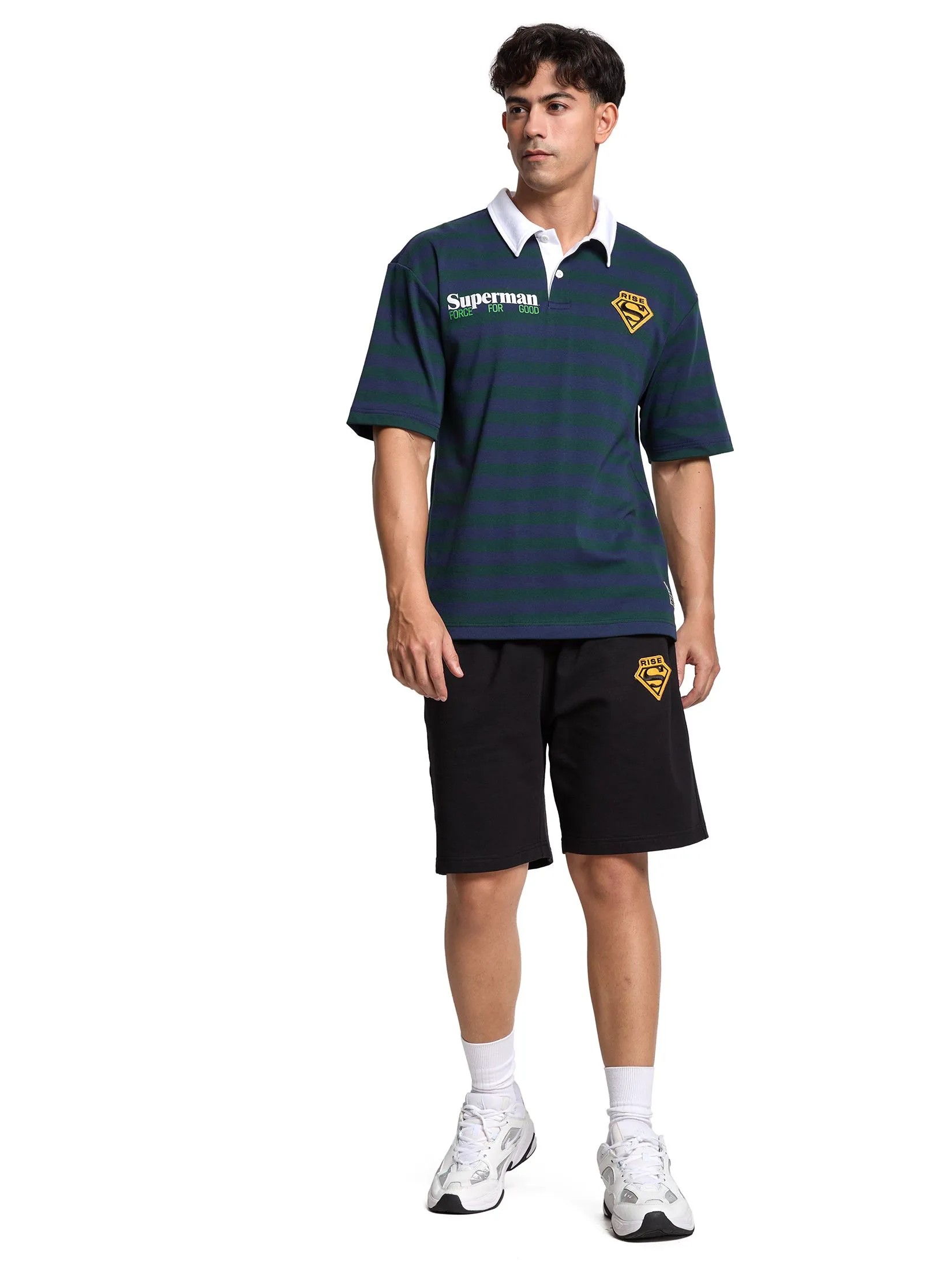 PACIFIC UNION Men Sweatshorts Superman Black