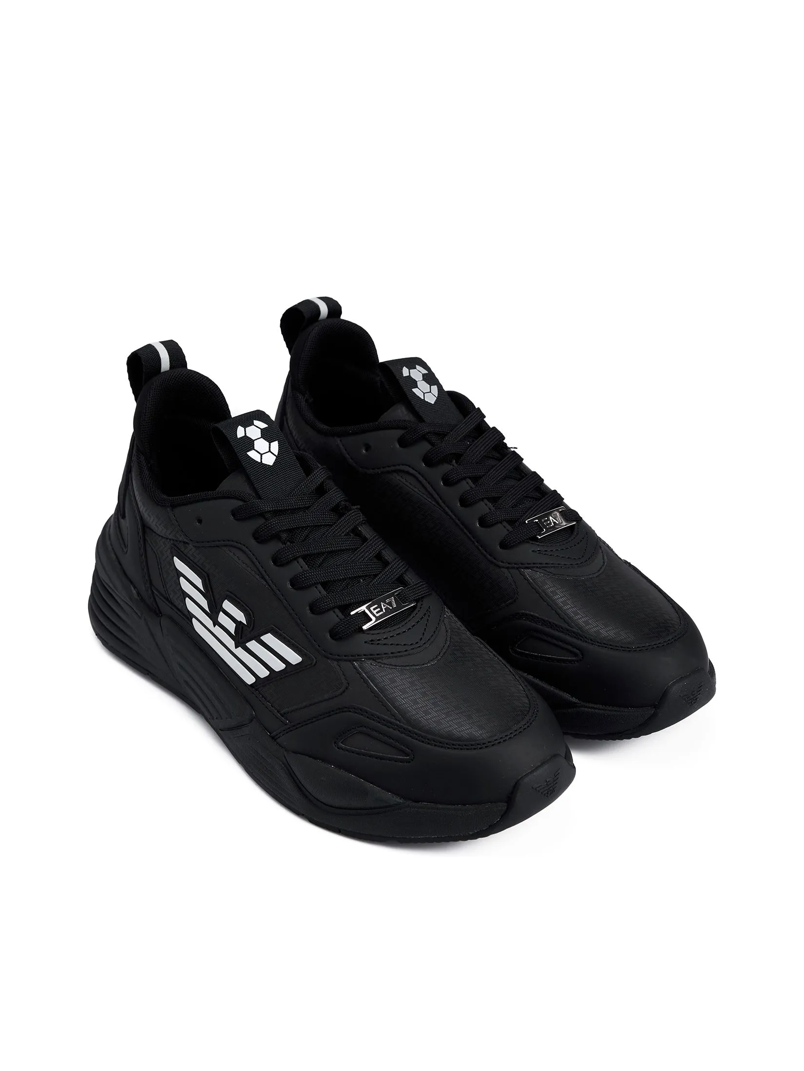 EA7 Men Sneakers SS25 M826 Triple Black+Silver
