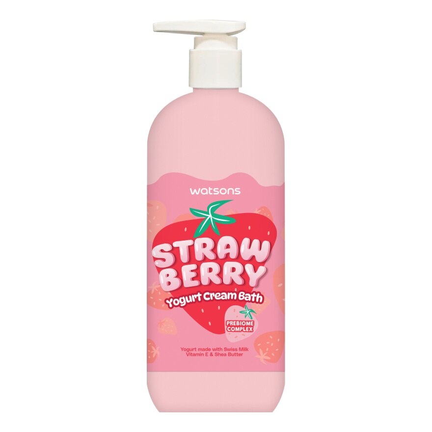Watsons Strawberry Yogurt Cream Bath 500ml.