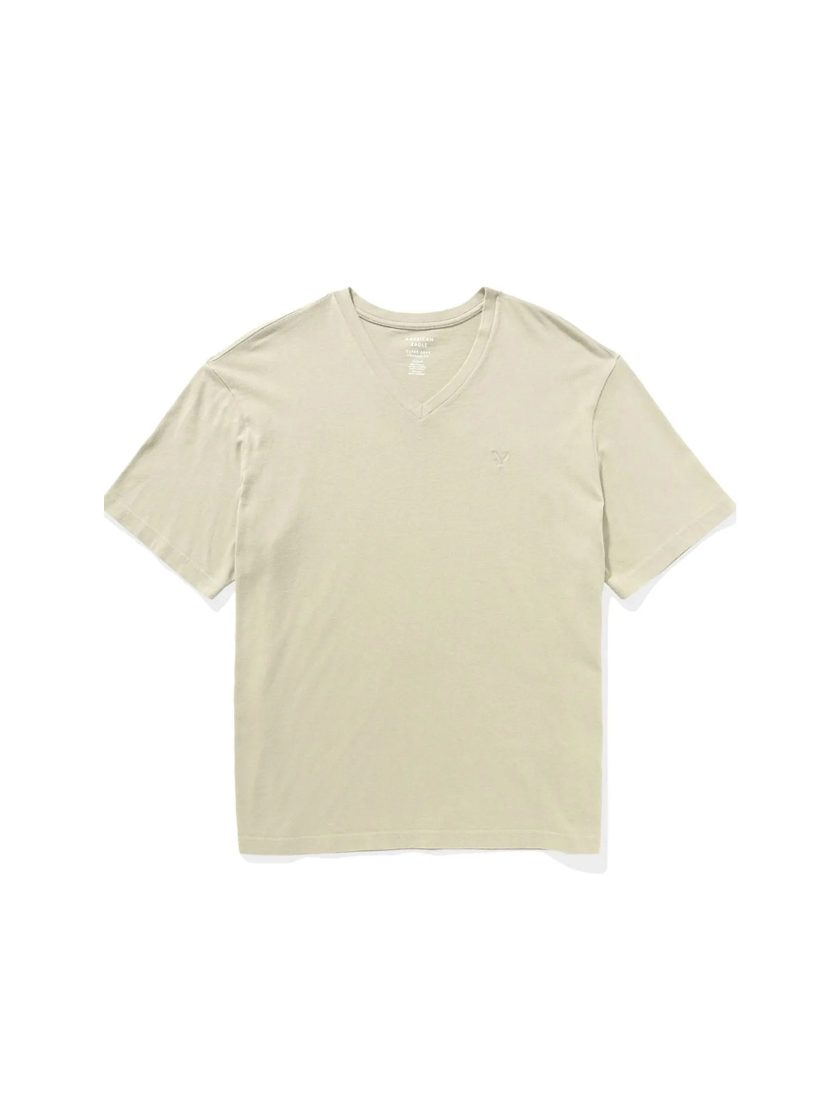 AMERICAN EAGLE MEN K-INTL SS V NECK PC DYE NEW EAGLE- INTL 341 FADED OLIVE