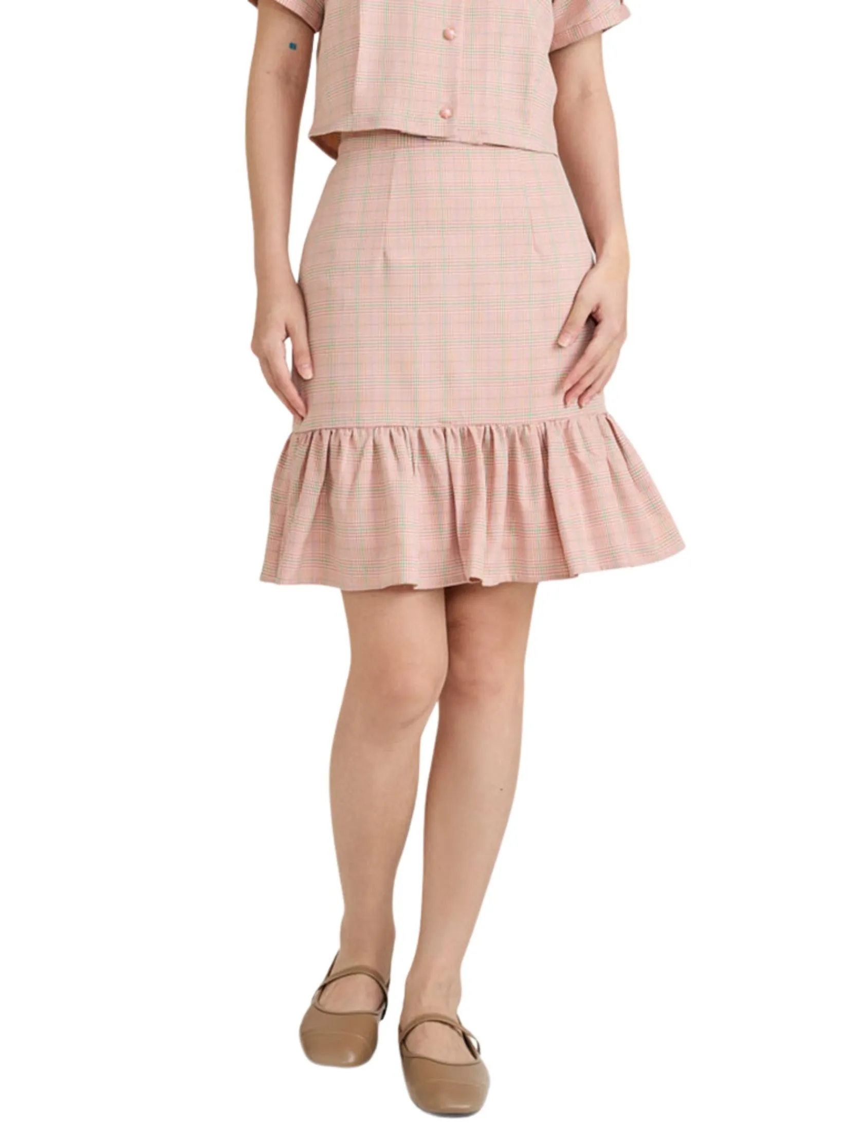 AMILA Women Skirt Short Chack Spun Rose Red