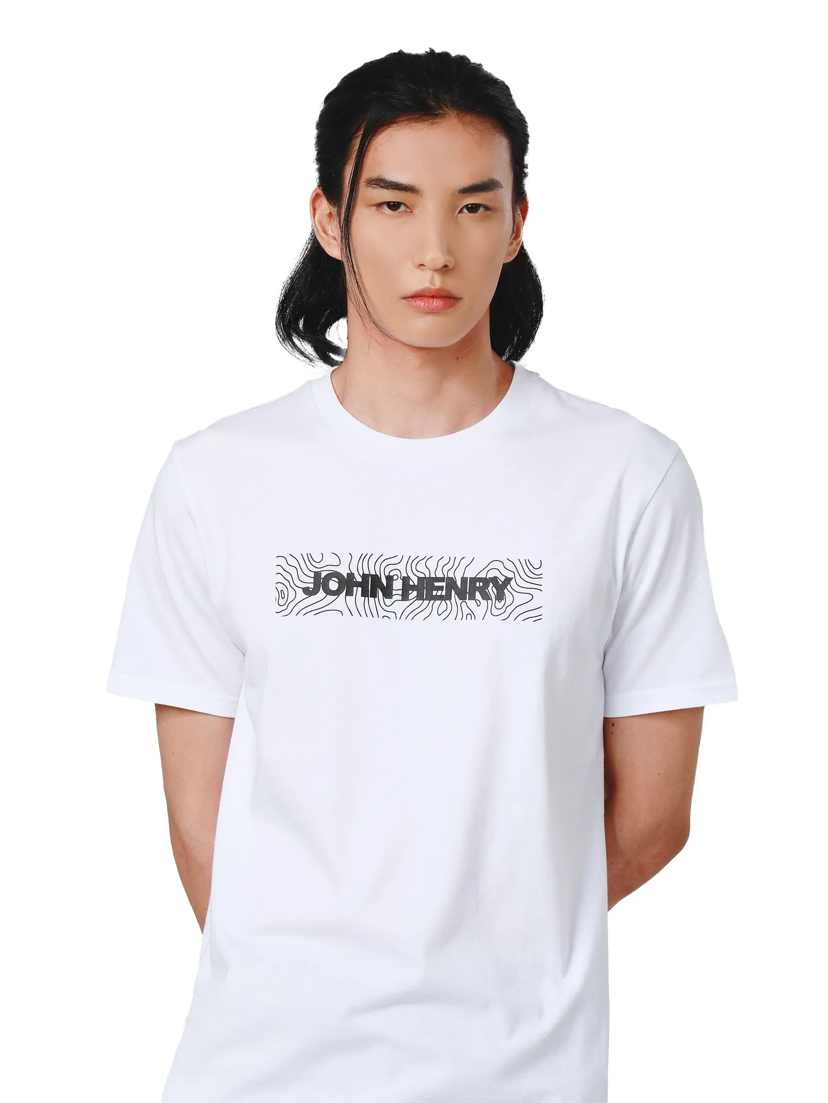 JOHN HENRY Men's T-Shirts (Slim Fit) ICONIC AF White