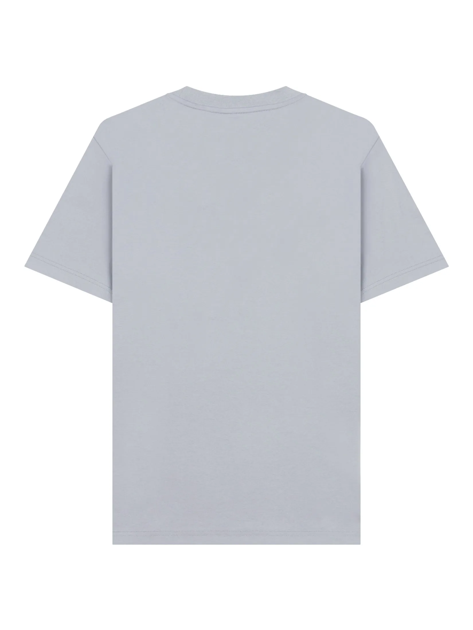 GIORDANO Men's Slim Cotton Embroidery Tee (Liquid Touch) Light Grey