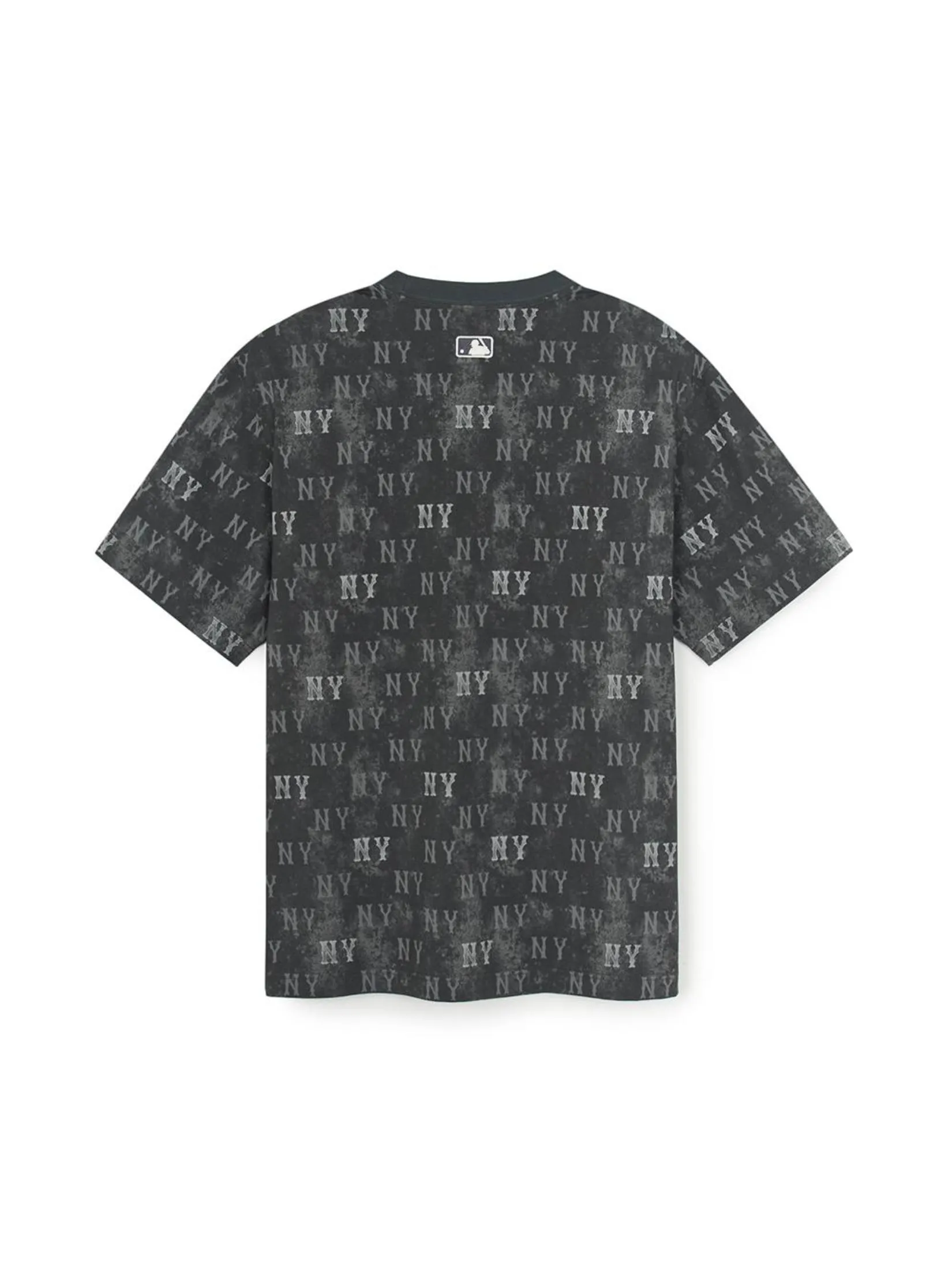 MLB Unisex Vintage Monogram All-Over Printed Over Fit T-Shirts Model 3ATSM0954 50CGS Charcoal Grey