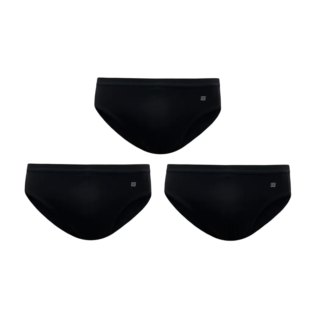 GUY LAROCHE INNERWEAR Black Men s Underwear Pack 3 Pieces Black (Cotton + Spandex) JUS4019R2BL