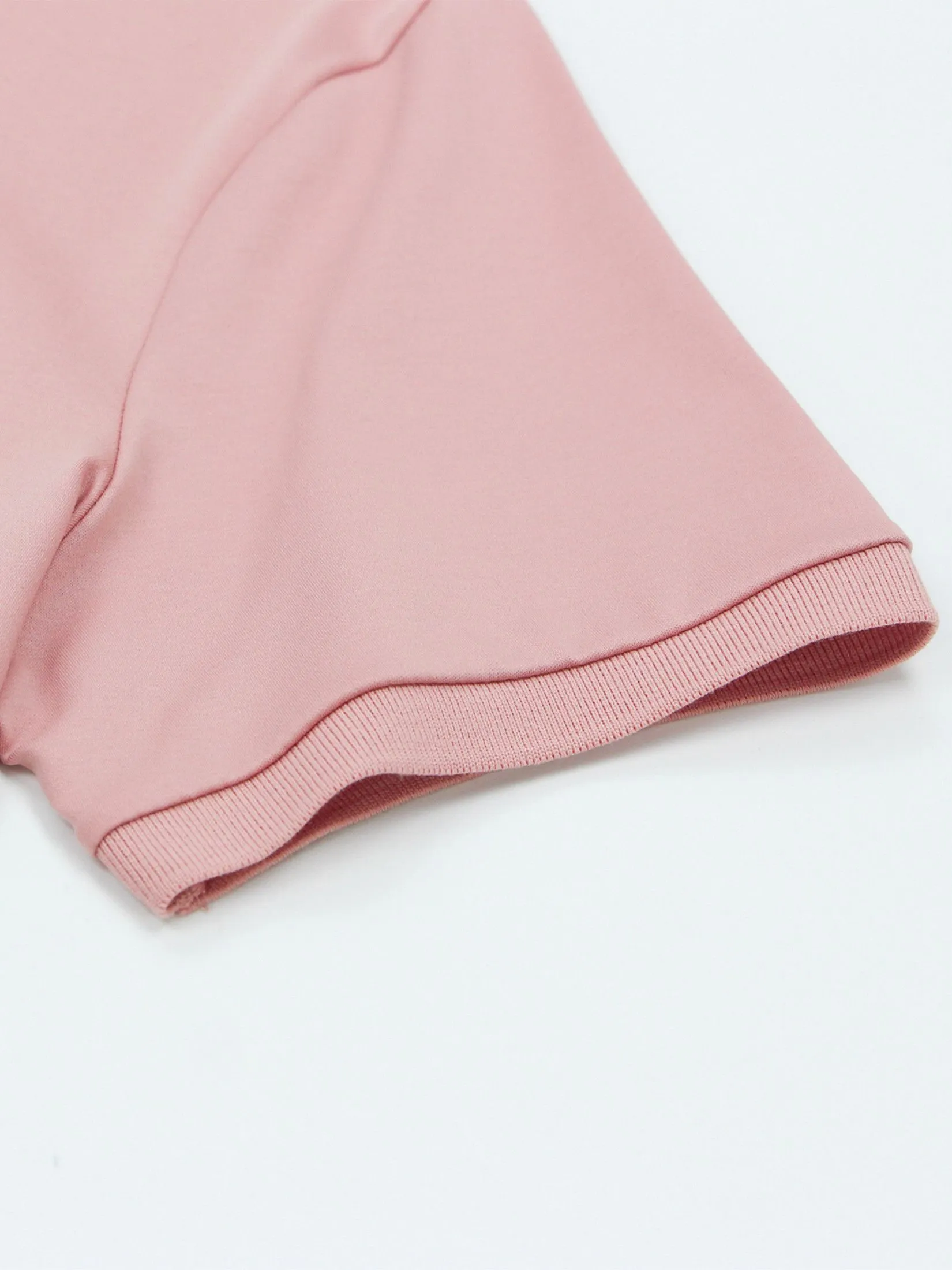 GIORDANO Men's Slim Interlock Plain Polo (Liquid Touch) Rose tan