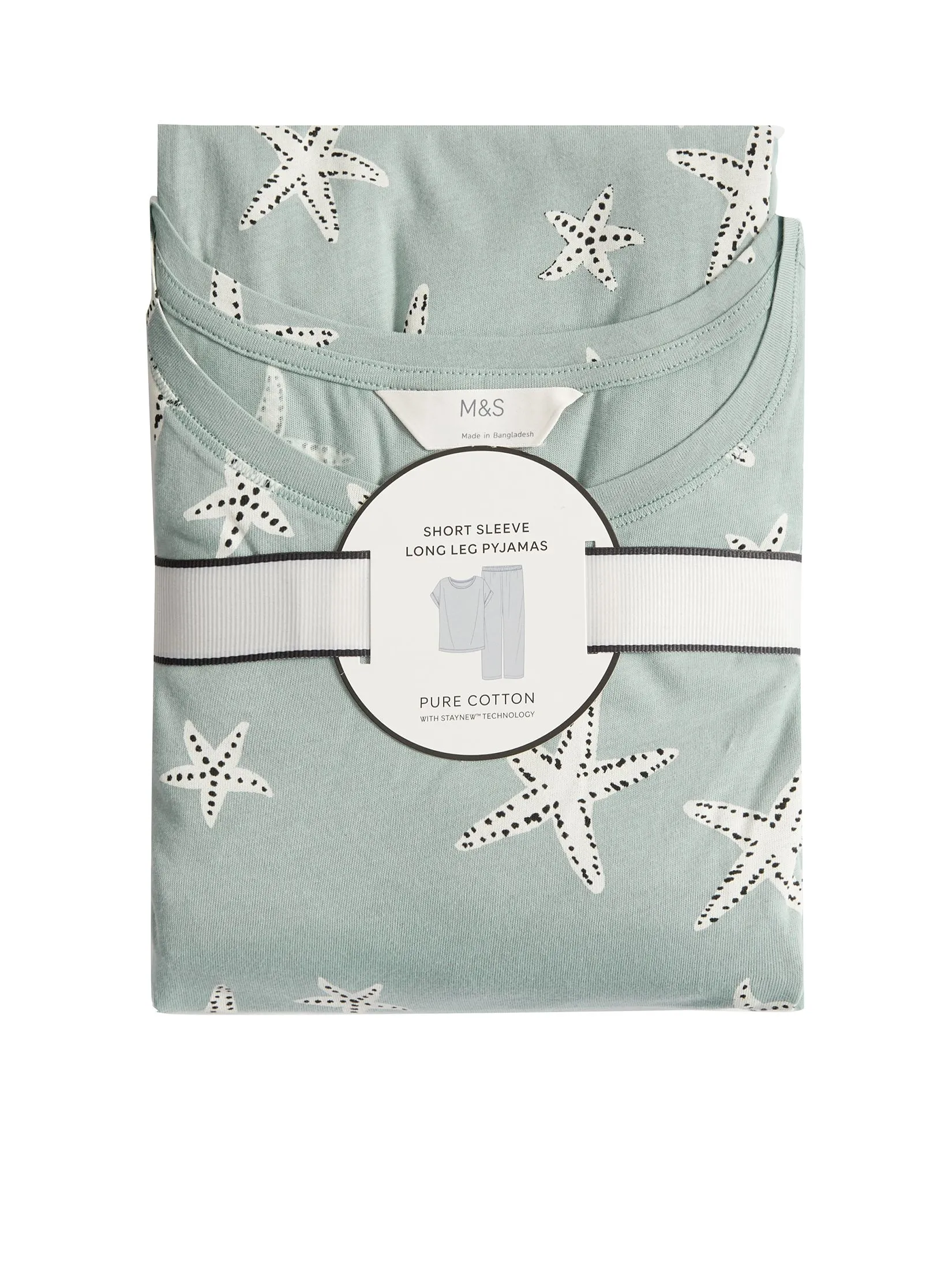 MARKS & SPENCER Women Pyjama Set Pure Cotton Printed Avocado