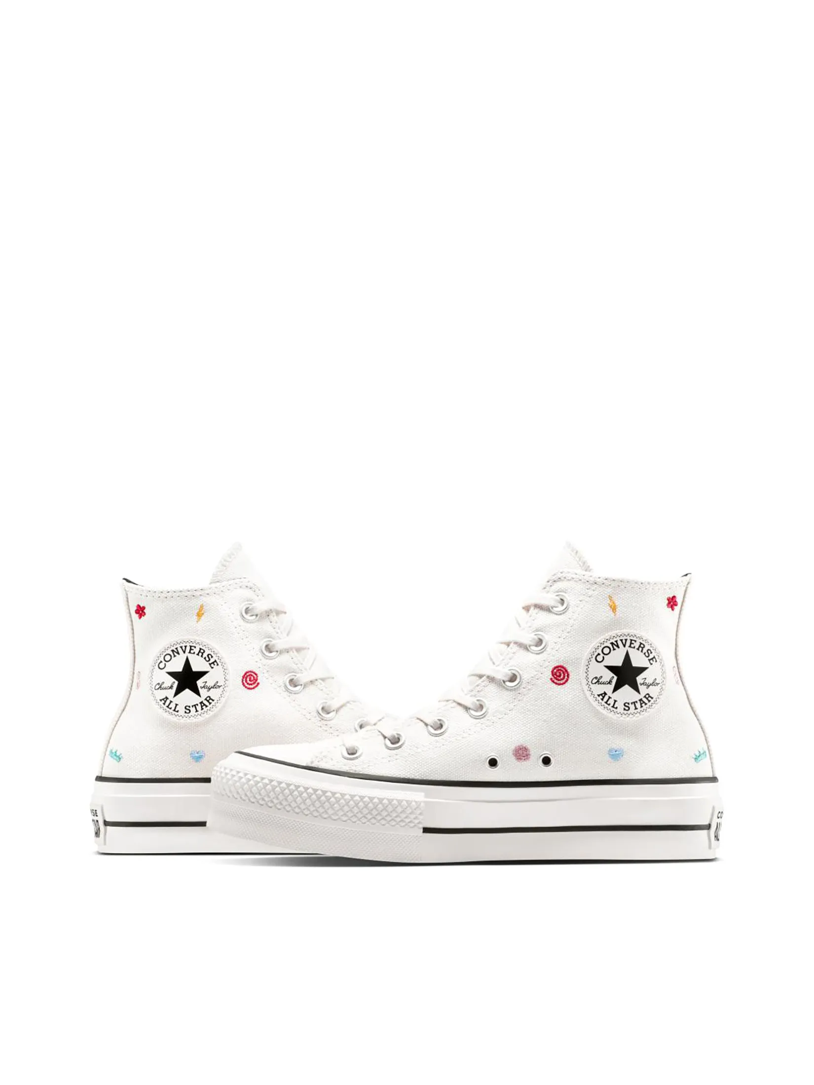 CONVERSE Men Sneakers CTAS Lift School Daze Doodle Hi White