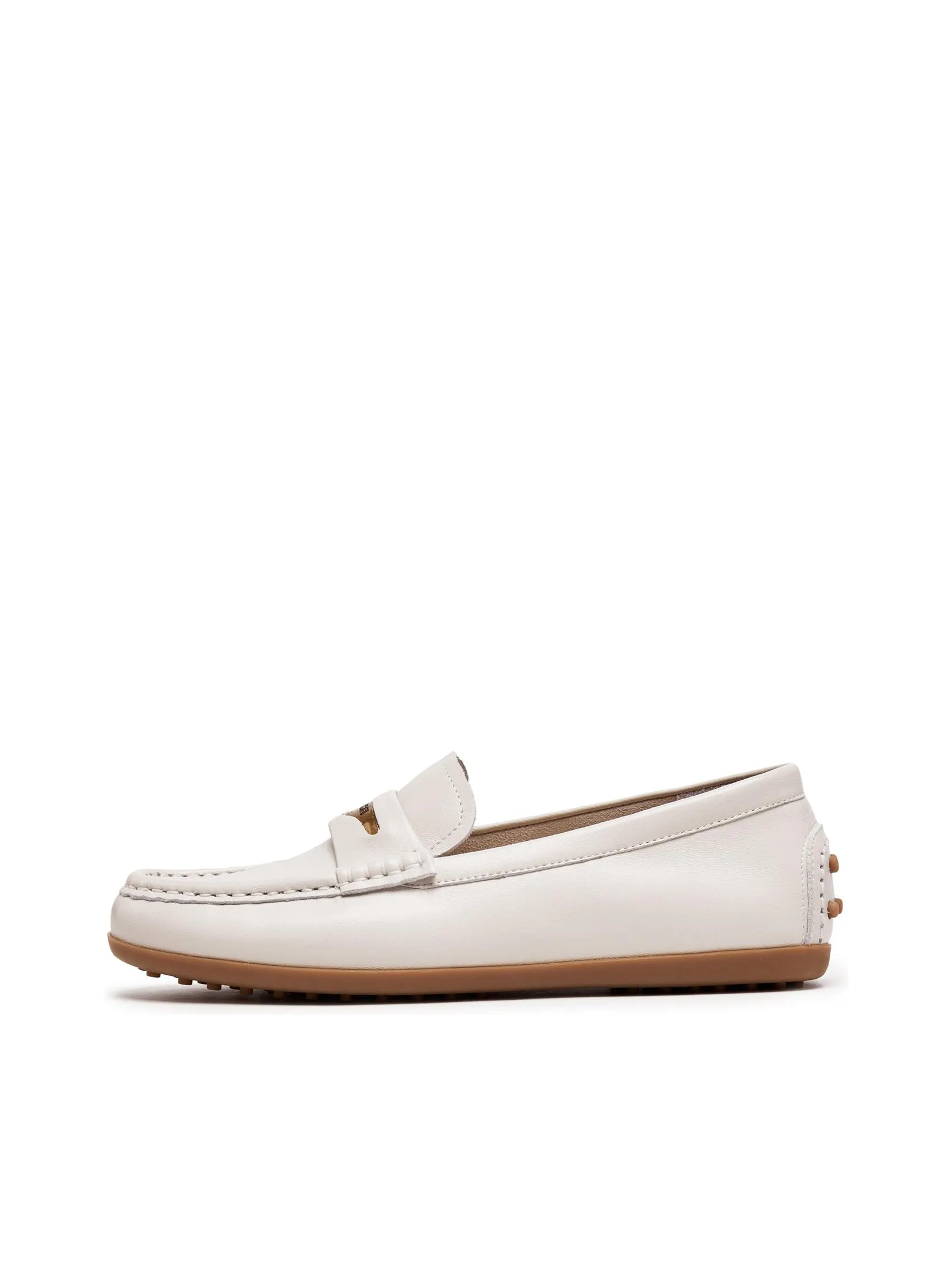 STACCATO Women Loafers Brown Sheep Skin White