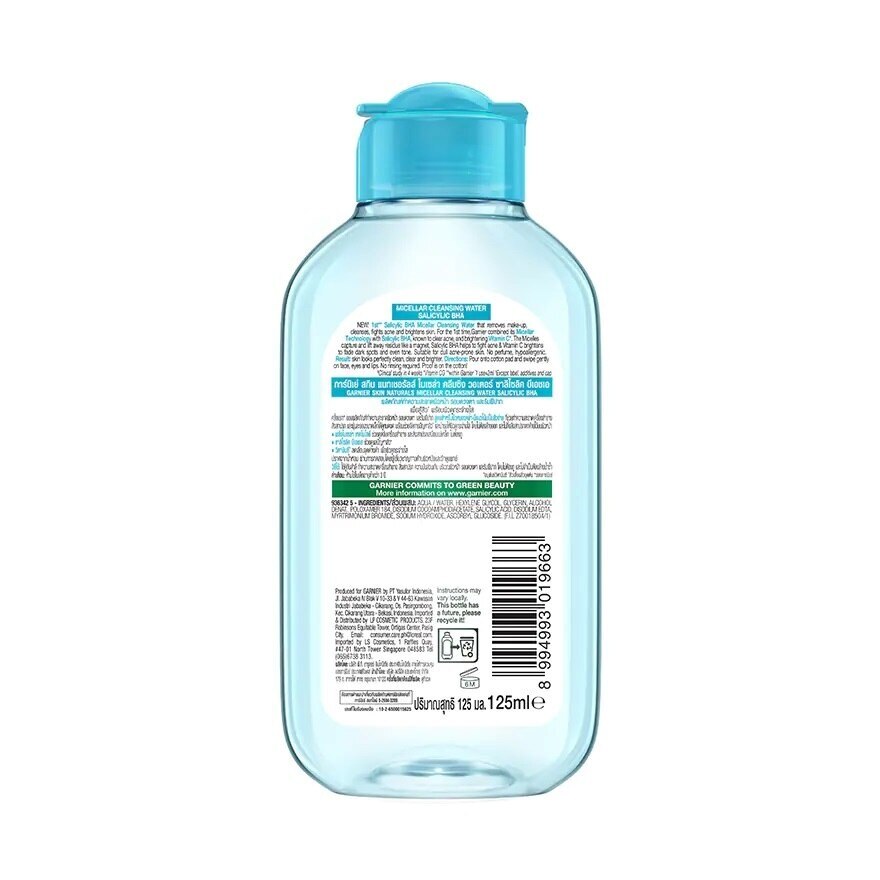 Garnier Skin Naturals Micellar Cleansing Water Salicylic BHA 125 Ml.