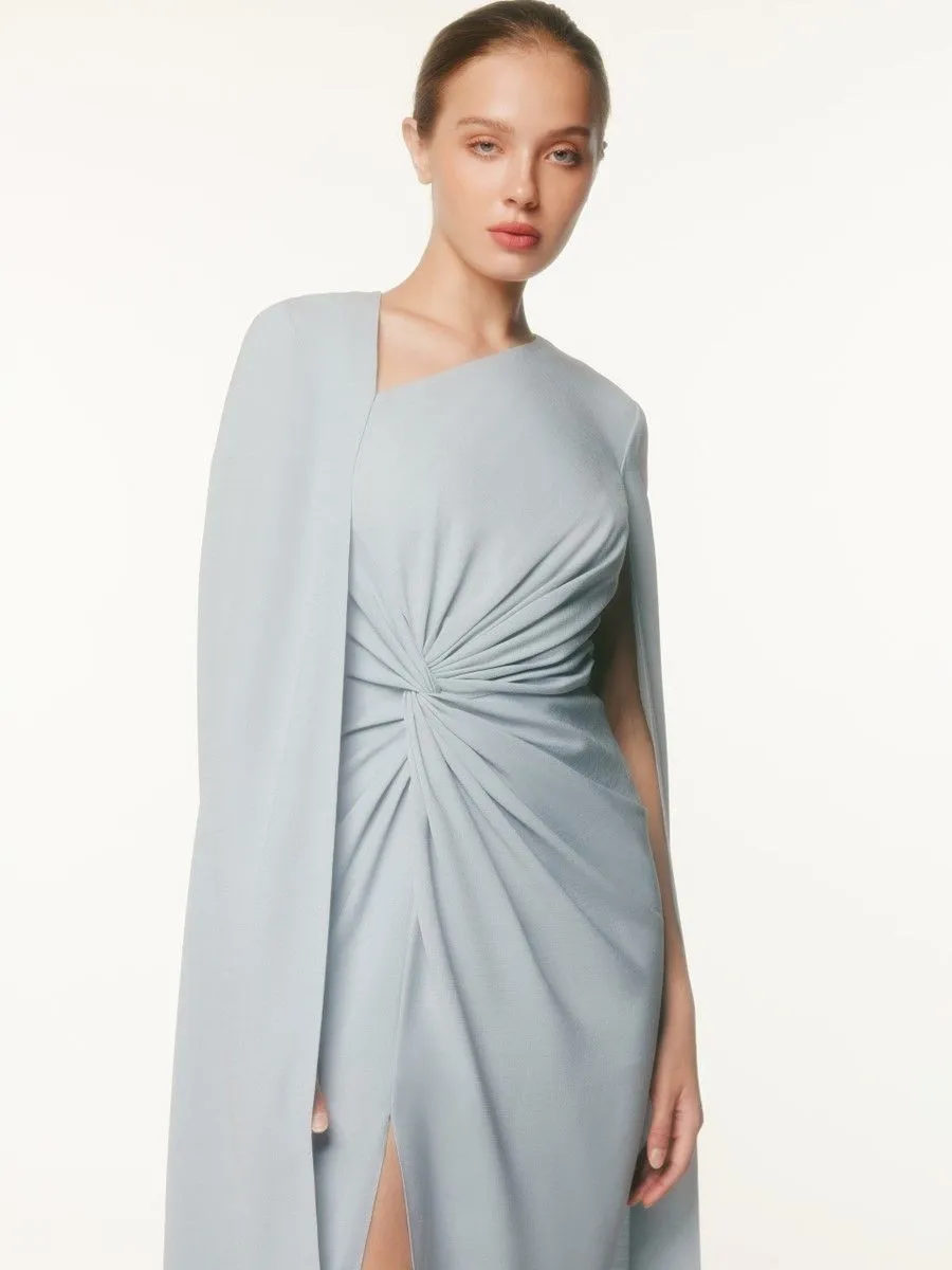ASAVA (AW23) Elianna Draped Women Cape Dress Grey