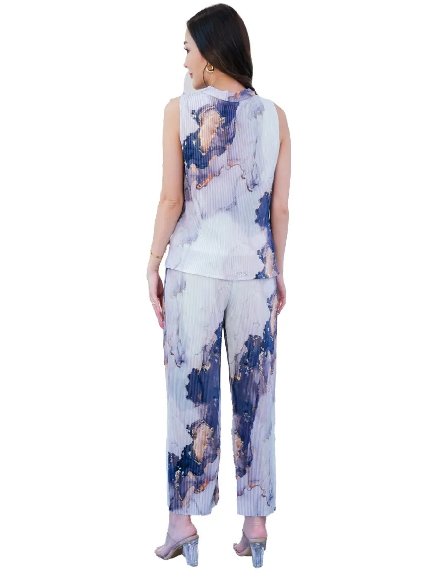 JOON Simply Pleat  Women Set  - Blue Sapphires - Dark Navy