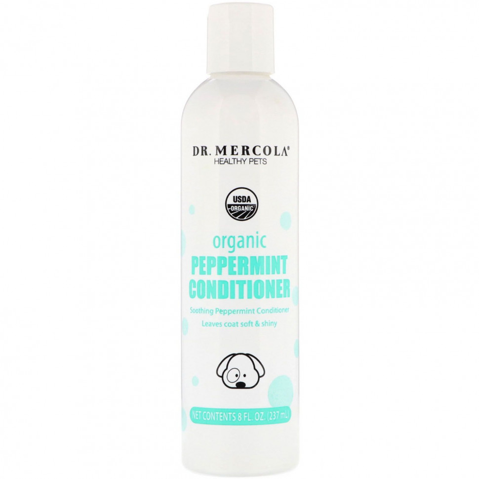 Dr. Mercola, Healthy Pets, Organic Peppermint Conditioner for Dogs, 8 fl oz (237 ml)