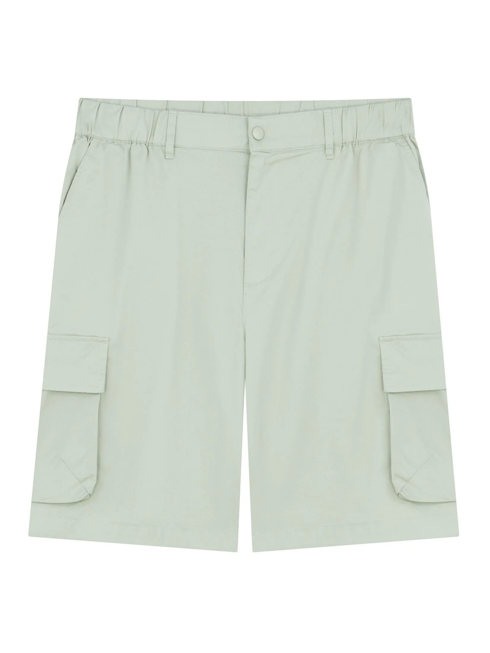 GIORDANO Men's Relax Easy Care Cool Cargo Shorts Budding Green
