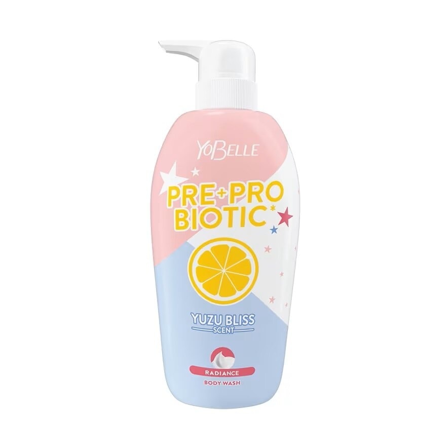 Yobelle Body Wash Pre Pro Biotic Yuzu Bliss 400 Ml. ครีมอาบน้ำ ฟองวิปครีม