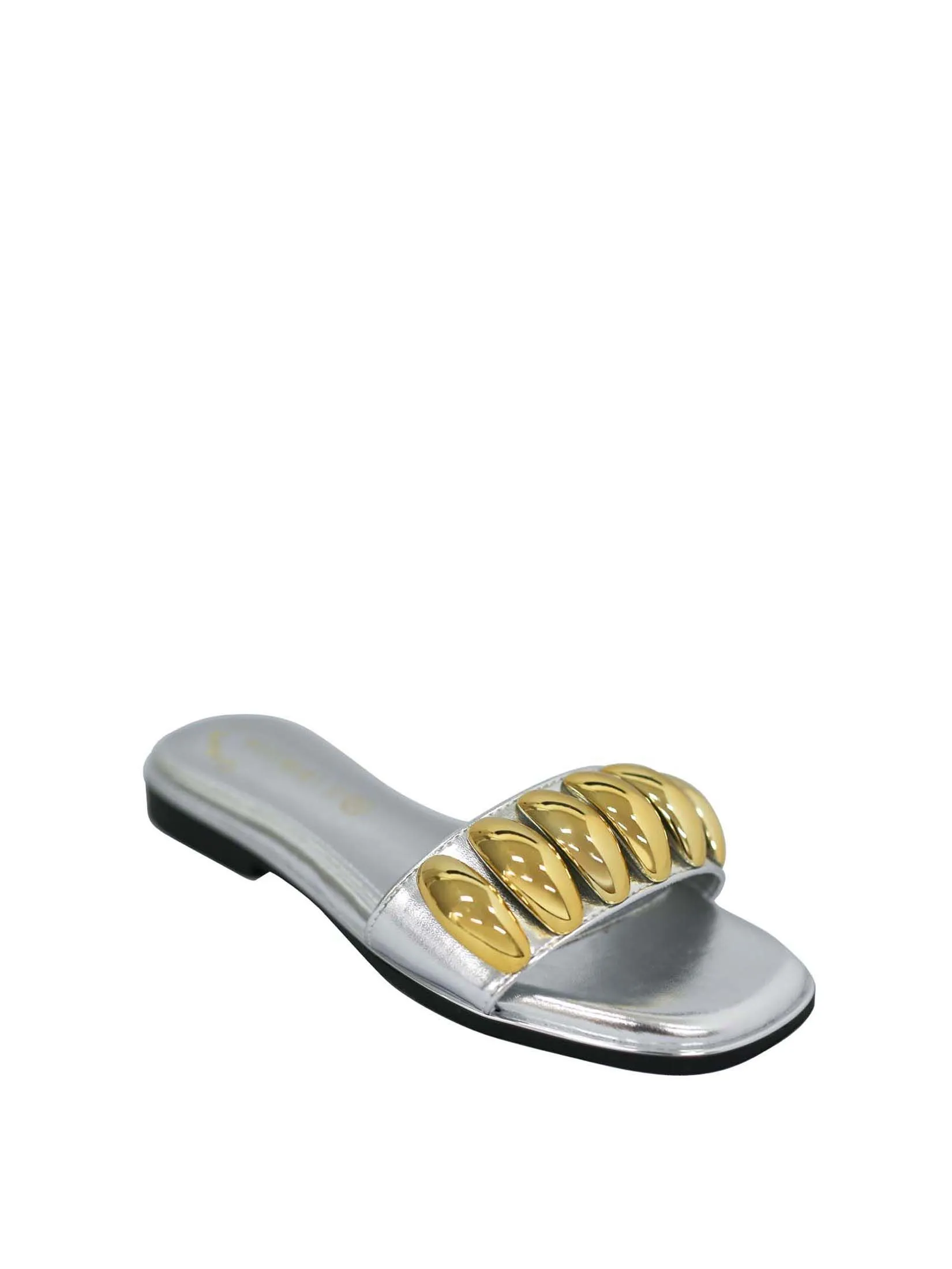 VILLAINS SF CELESTE Women's Flat Sandals SILVER