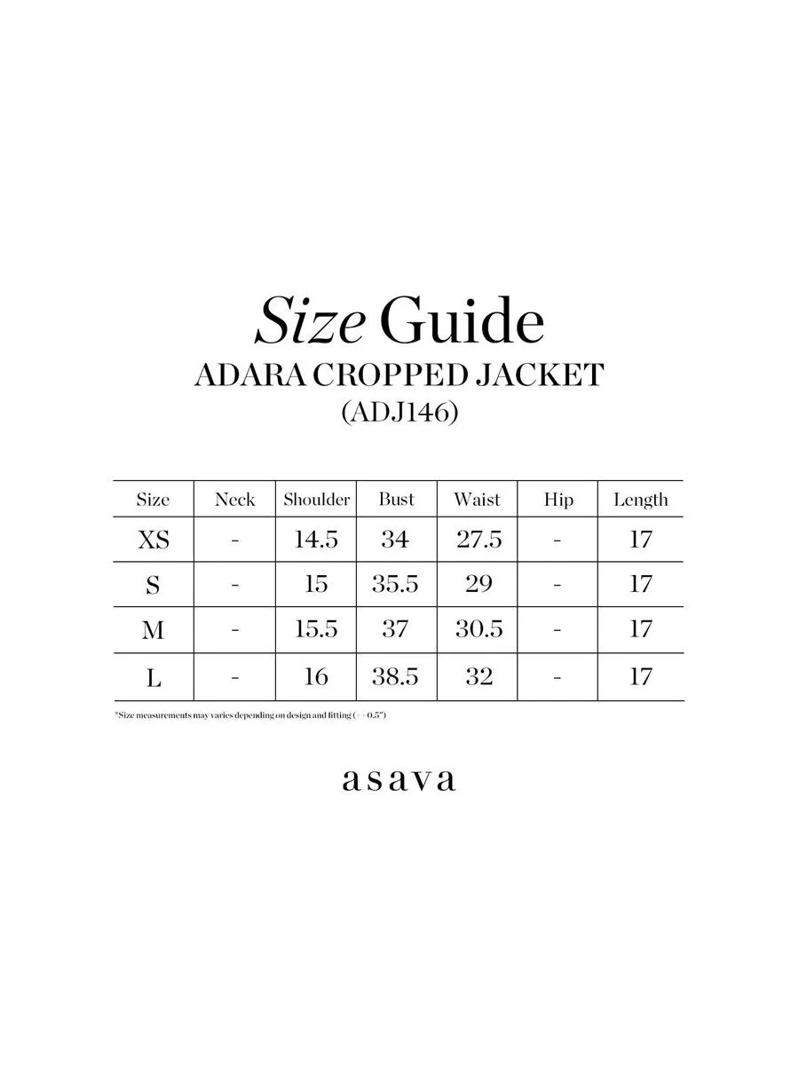 ASAVA ( SS24 )Adara Cropped Women Jacket Beige