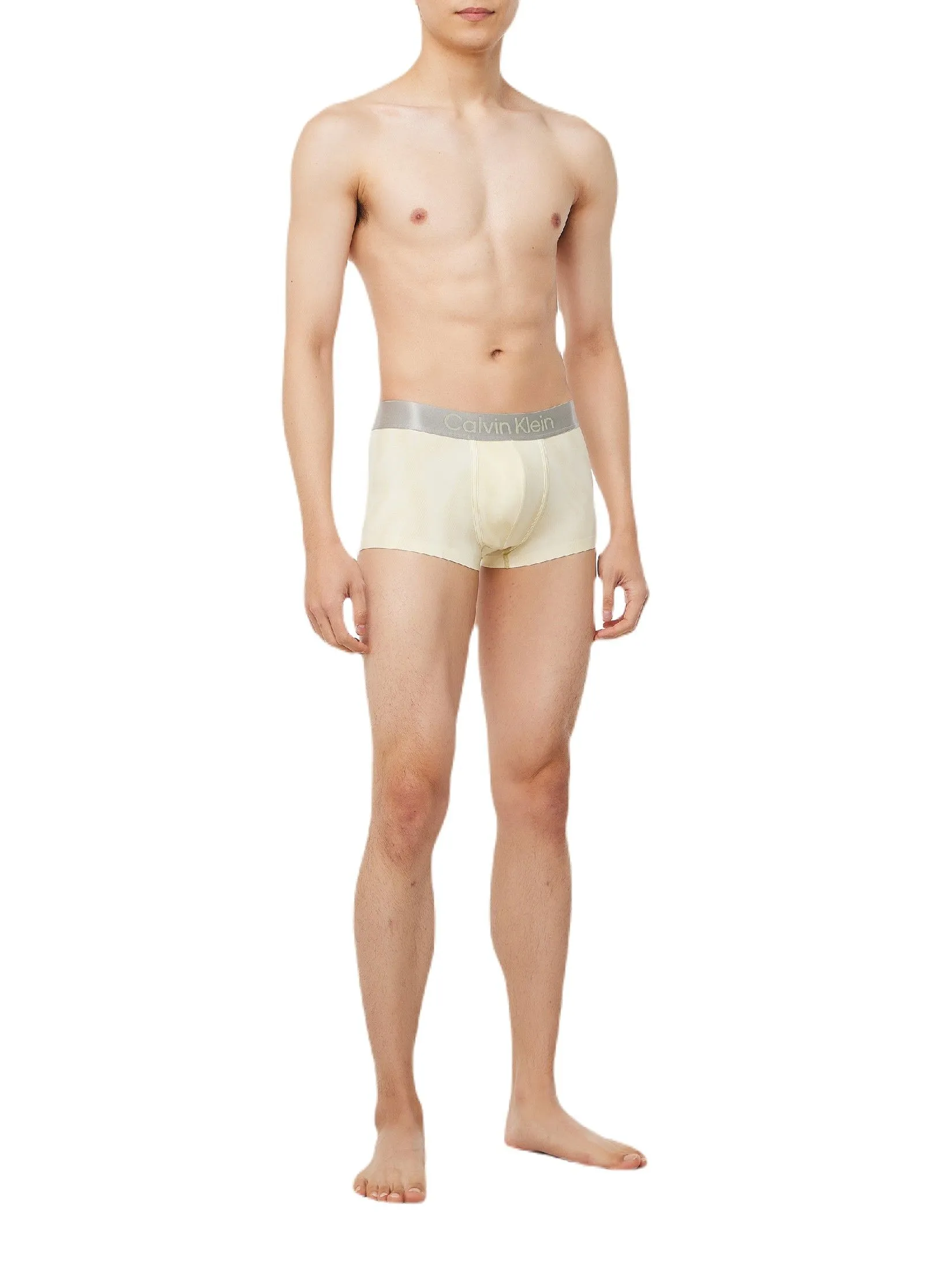 CALVIN KLEIN Men's Brushed Micro Jersey Low Rise Trunks Light yellow