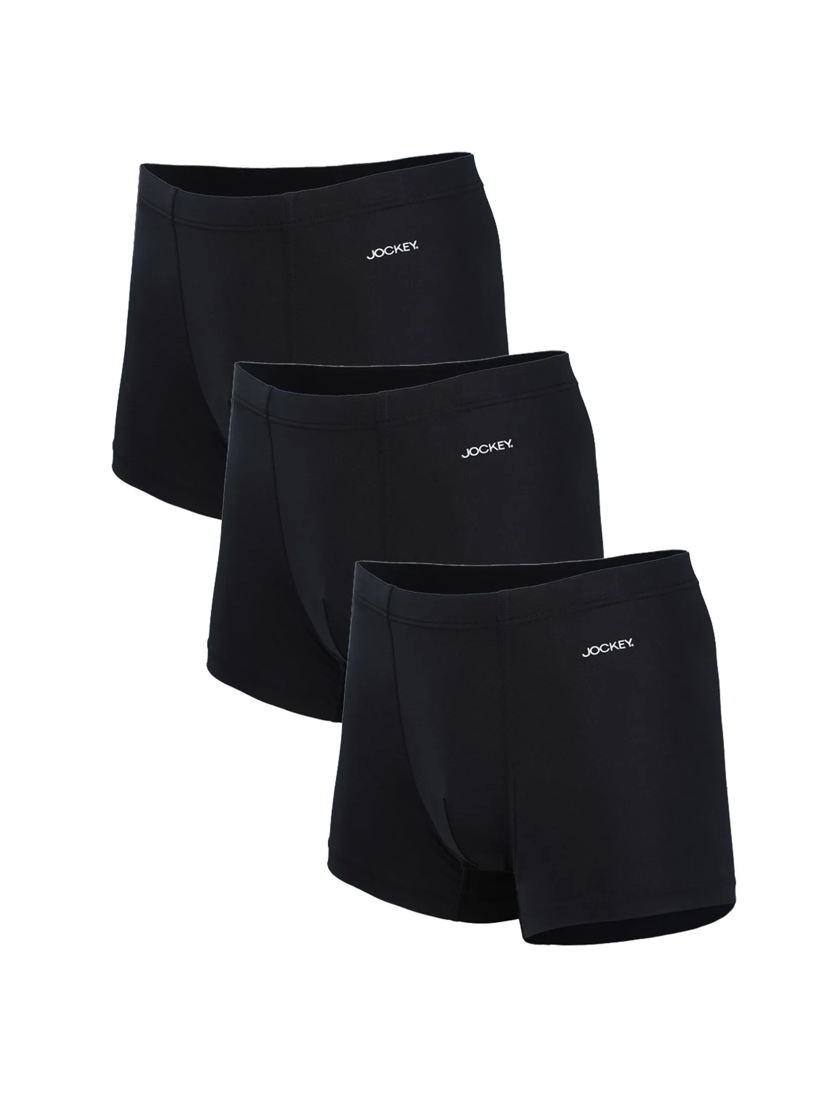 JOCKEY UNDERWEAR Men's VALUE PACK TRUNKS BLACK (Pack3)