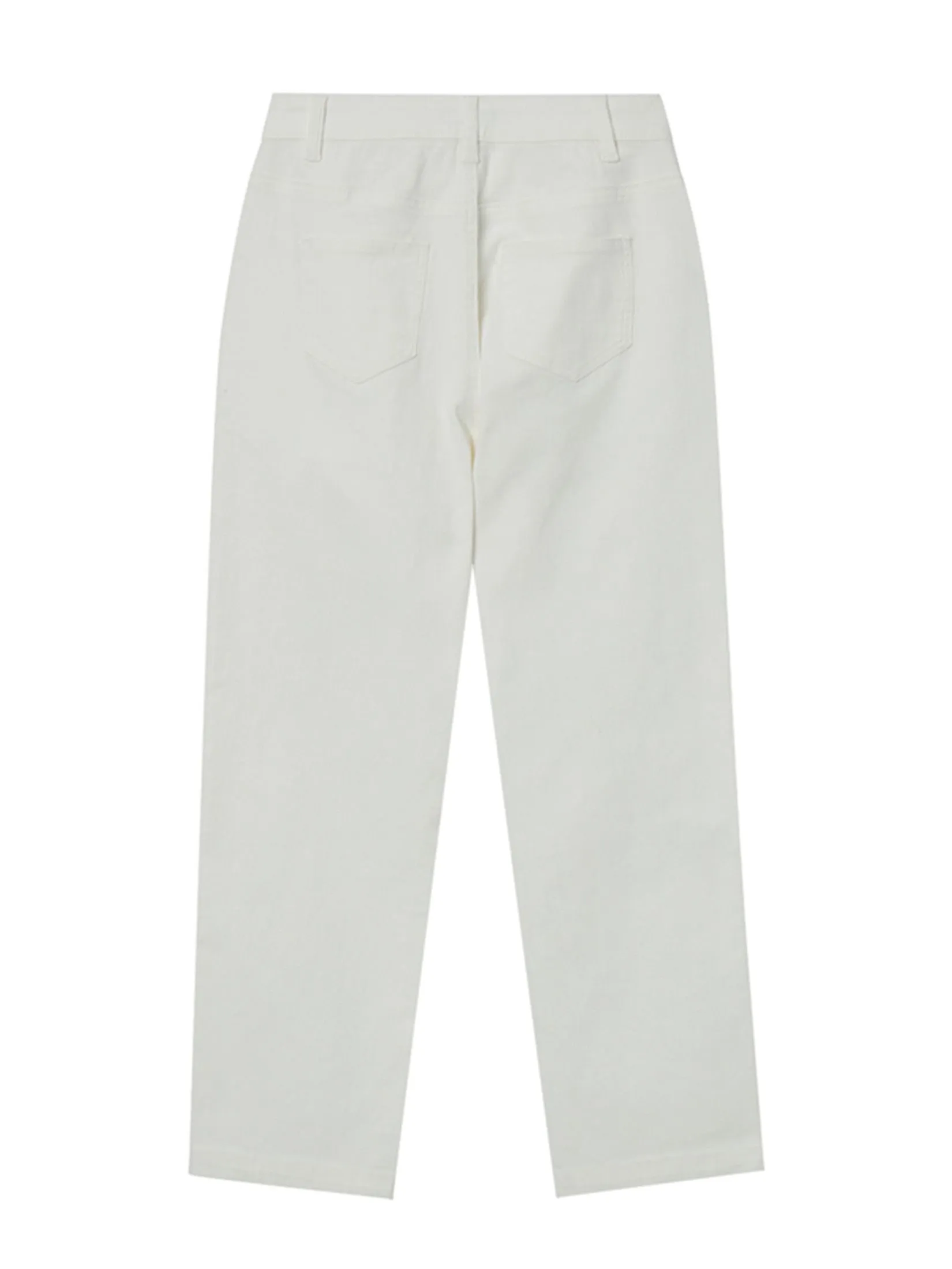 GIORDANO Women's Relax White Denim Jeans (Blue Classics) White