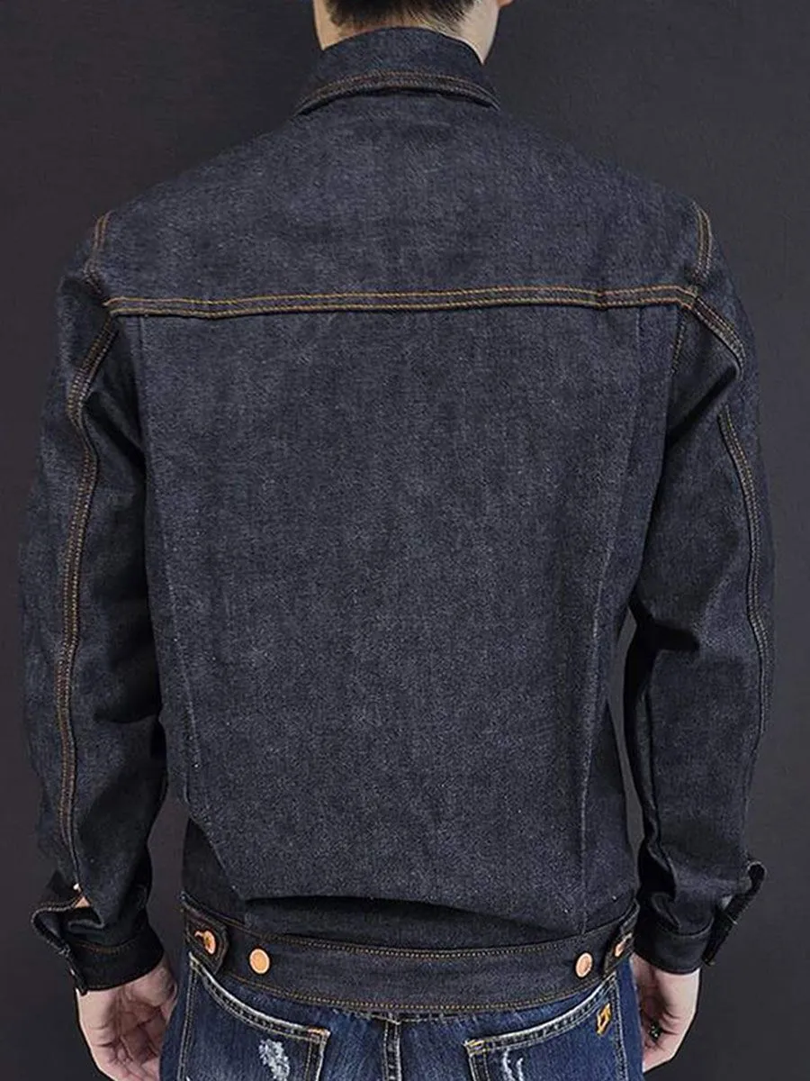 SIMPLE&RAW Jackson Twill Jacket Jk902 Dark Blue
