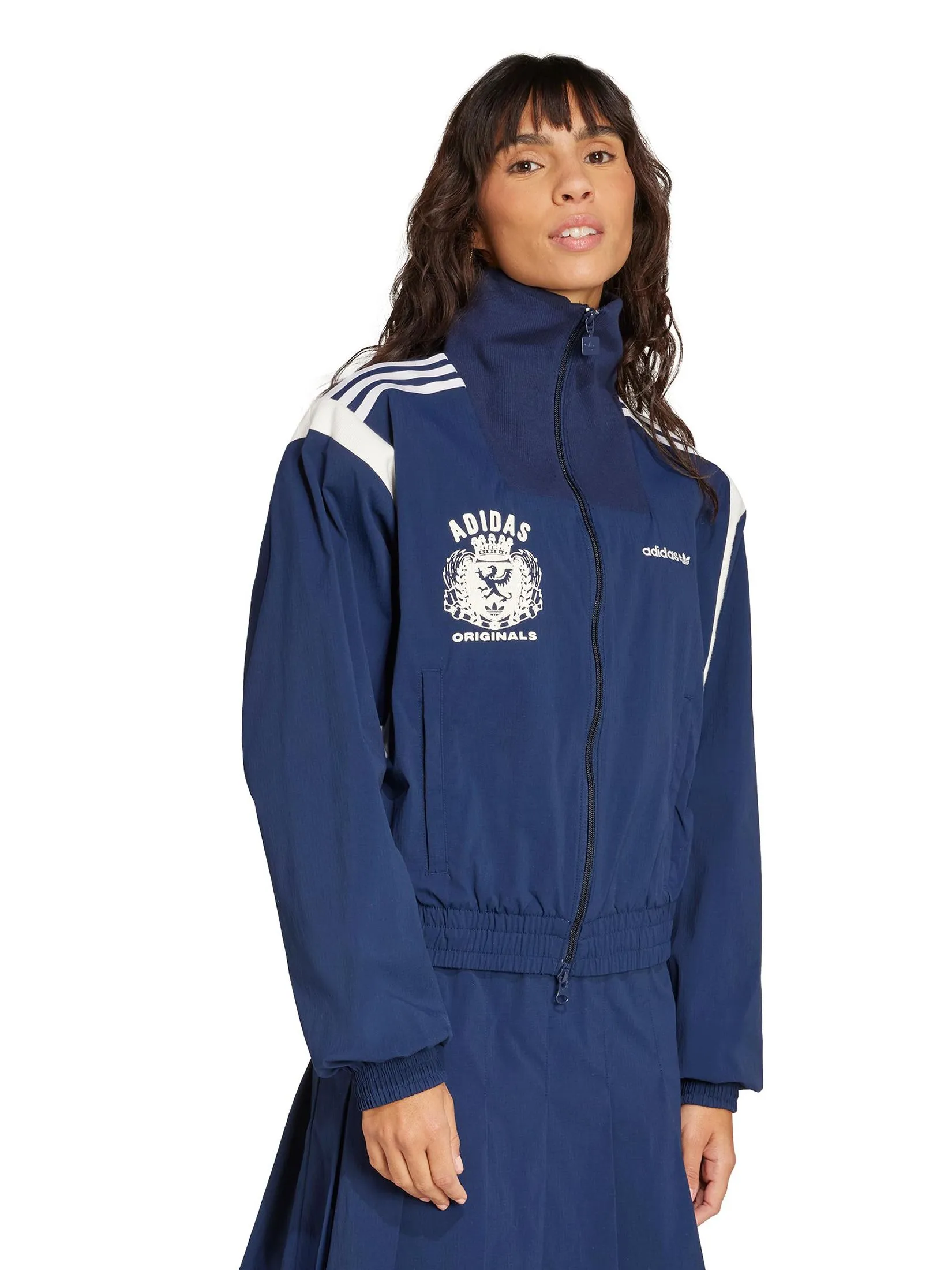 ADIDAS Women Tracksuit Track Top Mascotte Woven JY2809 Blue / Night Indigo