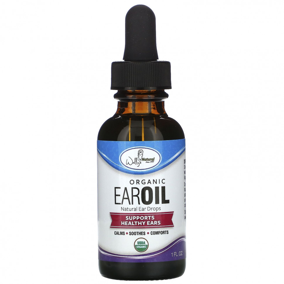 Wally's Natural, Органическое масло для ушей, 30 мл (1 жидк. Унция)