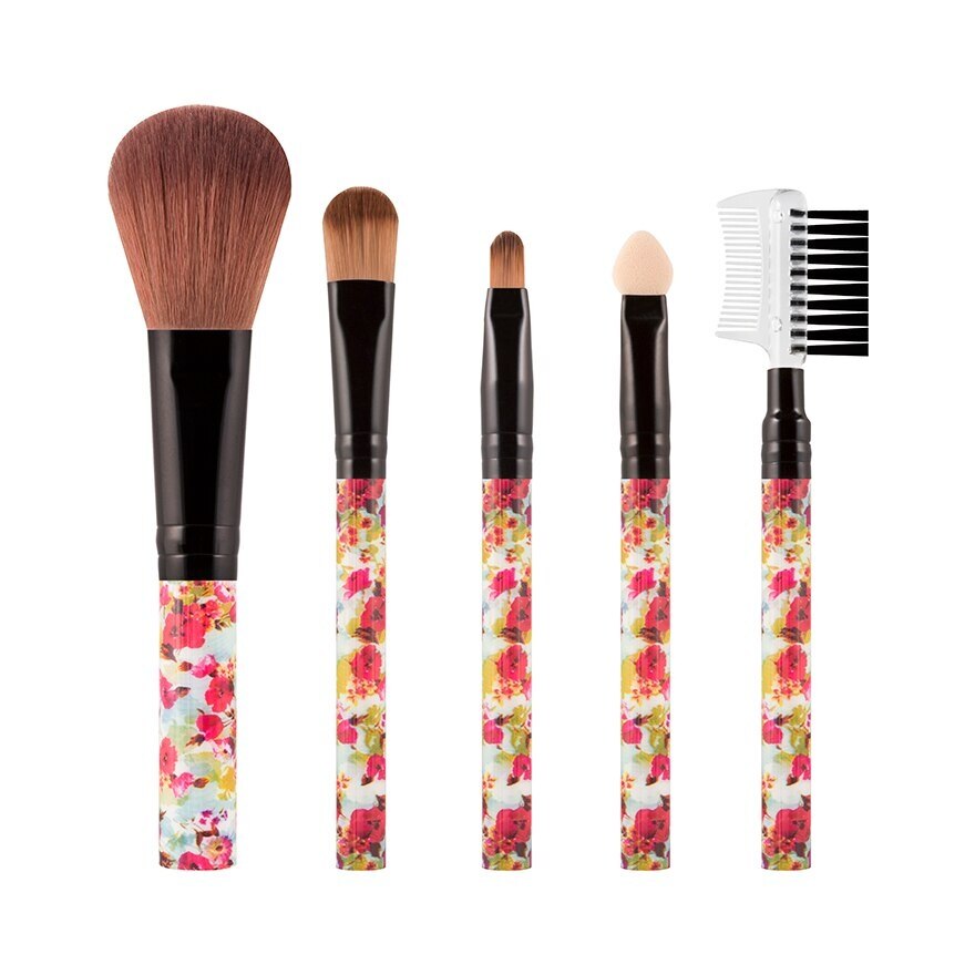 Ashley Floral Red Mini Brush 5Pcs AA142