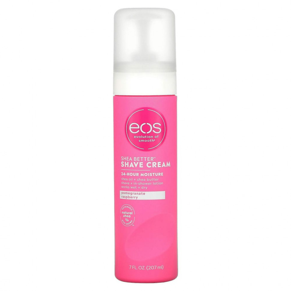 EOS, Shea Better, крем для бритья, гранат и малина, 207 мл (7 жидк. унций)