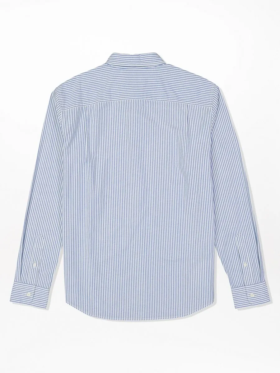 AMERICAN EAGLE MEN 2104 INT CF BTD BENGAL STRIPE OXFORD W EAGLE 401 LIGHT BLUE