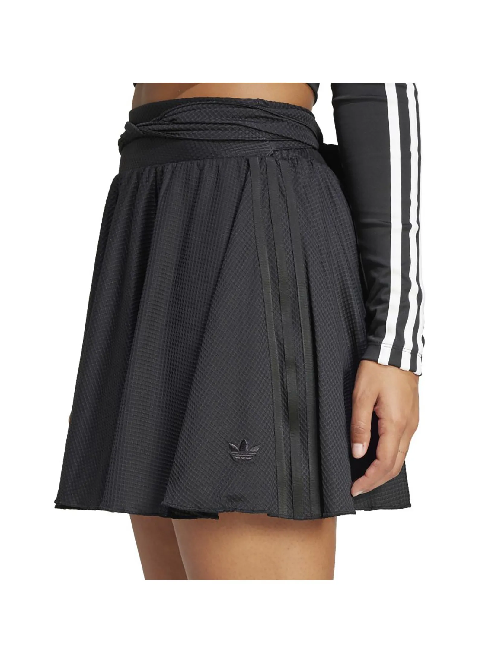 ADIDAS Women Skirt Mesh Mini Wrap Black