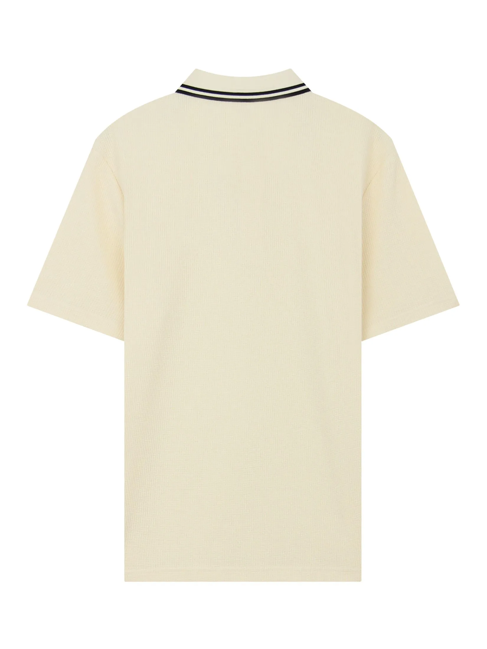 GIORDANO Men's Beau Monde Regular Jacquard Embroidery Polo (Online Exclusive) Yellow