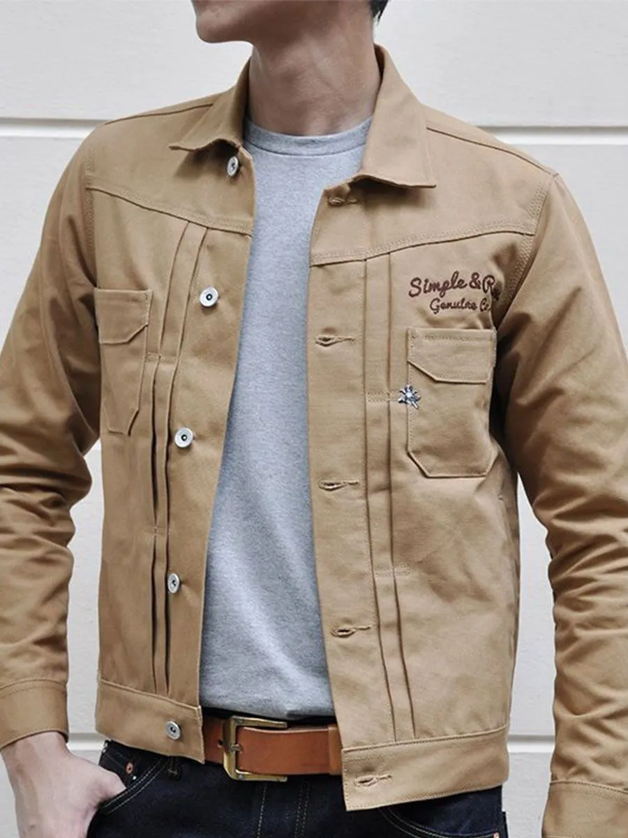 SIMPLE&RAW Jack Canvas Jacket Jk904-Ta-S Brown