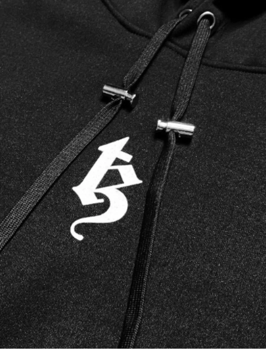 TZ WORLDWIDE Men HOODIE TZ BE TREZ - BLACK (GLOW IN THE DARK)