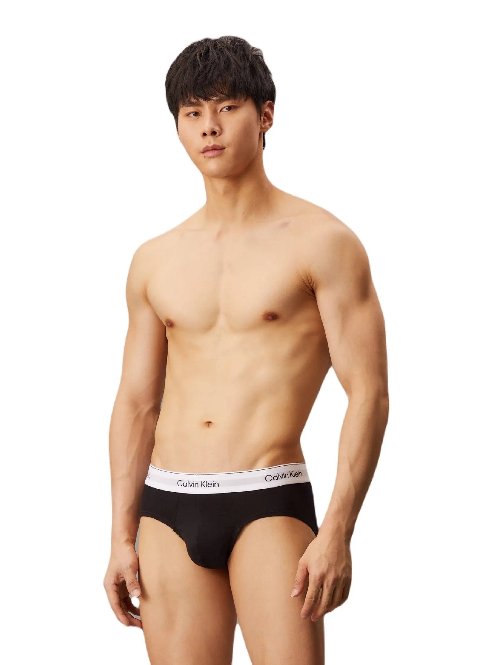 CALVIN KLEIN Men's Icon Cotton Stretch Hip Briefs 3 Pack Multicolor