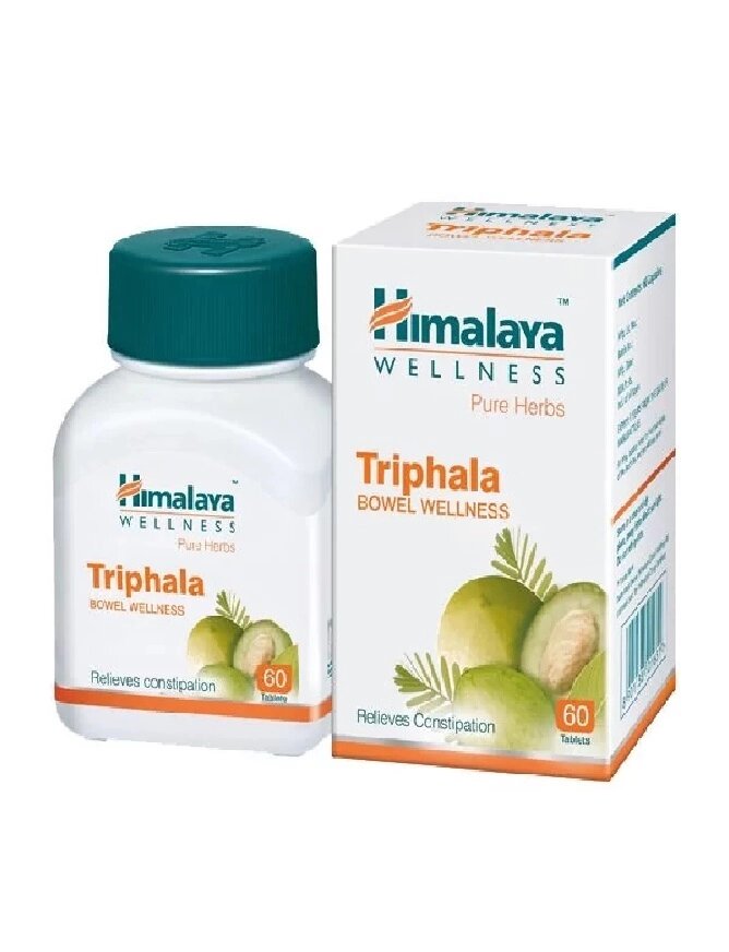 Трифала капсулы-детокс Himalaya Triphala Bowel Wellness, 60 капсул, Индия