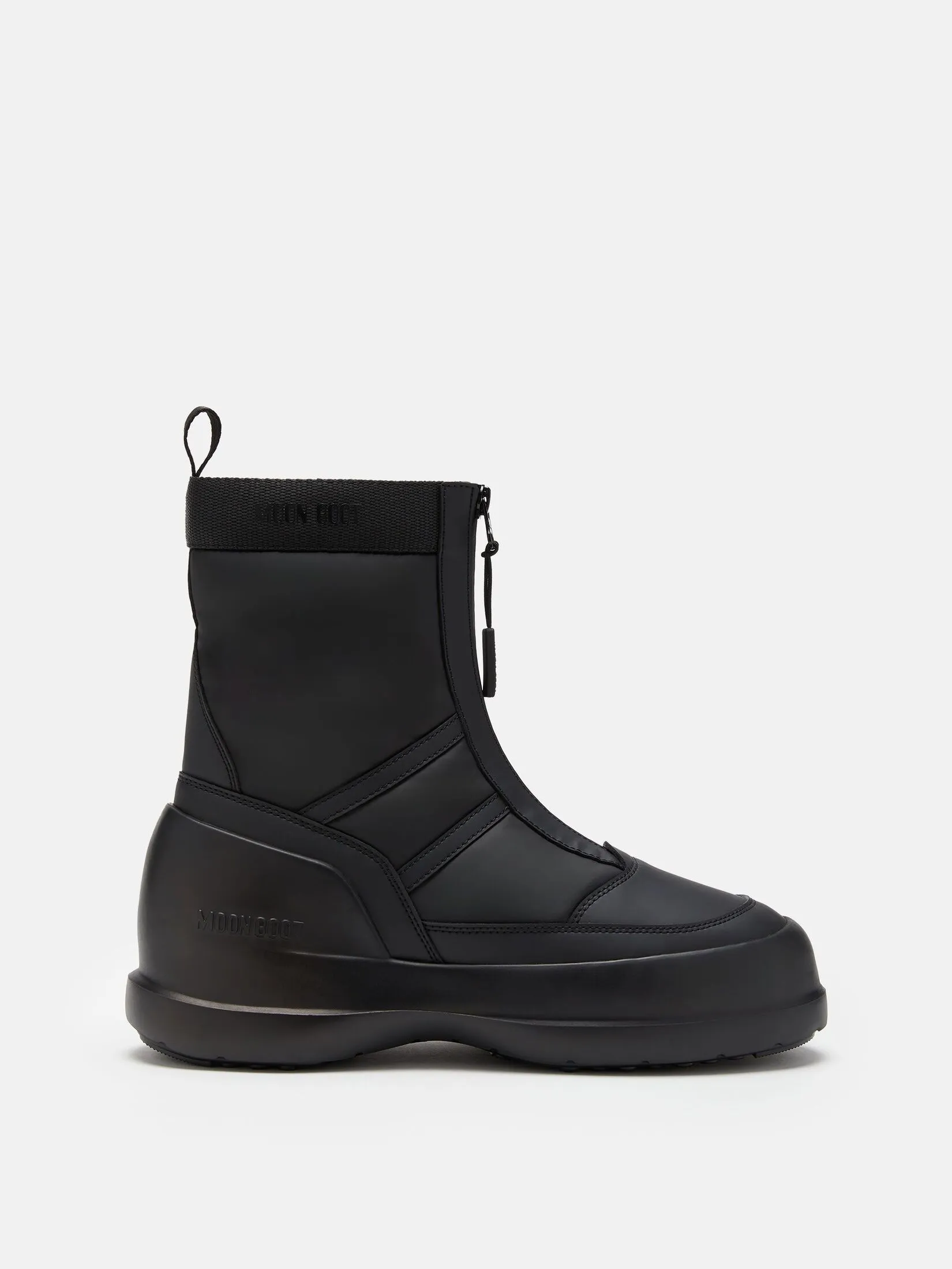 MOON BOOT LUNA BLACK ZIP BOOTS