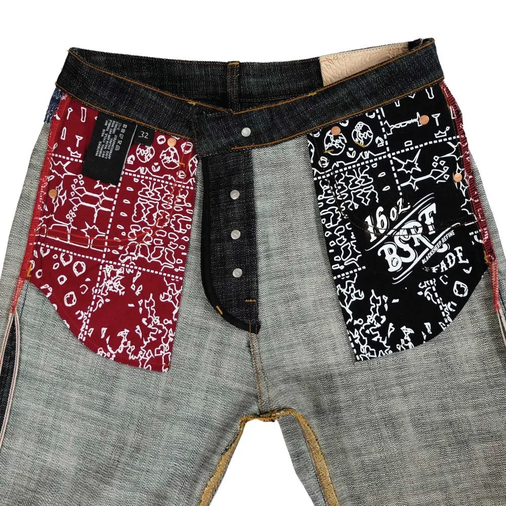 BLACK SHEEP JEANS Dark Blue Straight Fit Jeans 16oz. BSRF-M-ST204