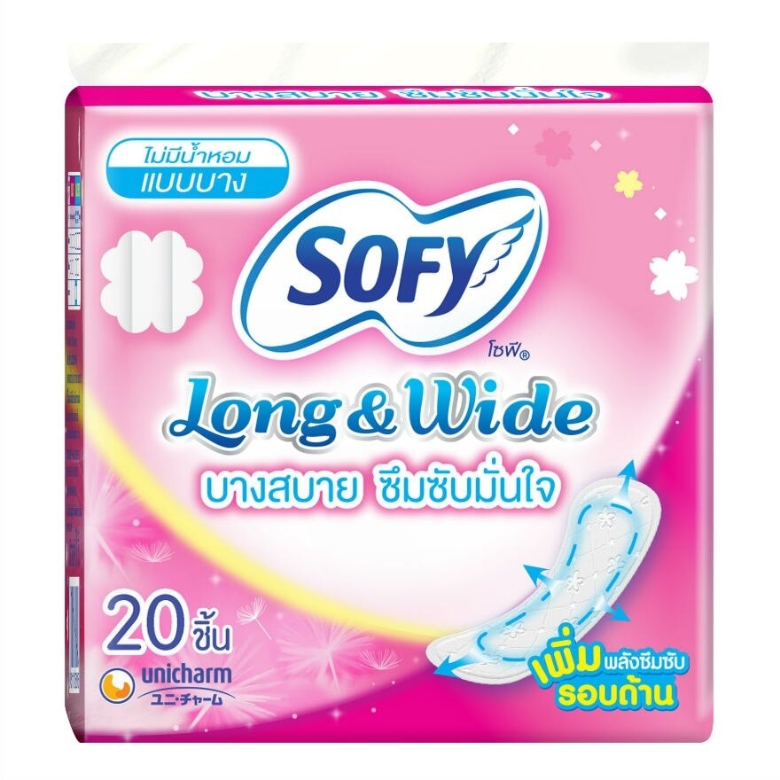 Sofy Pantiliner Long  Wide Unscented 20's