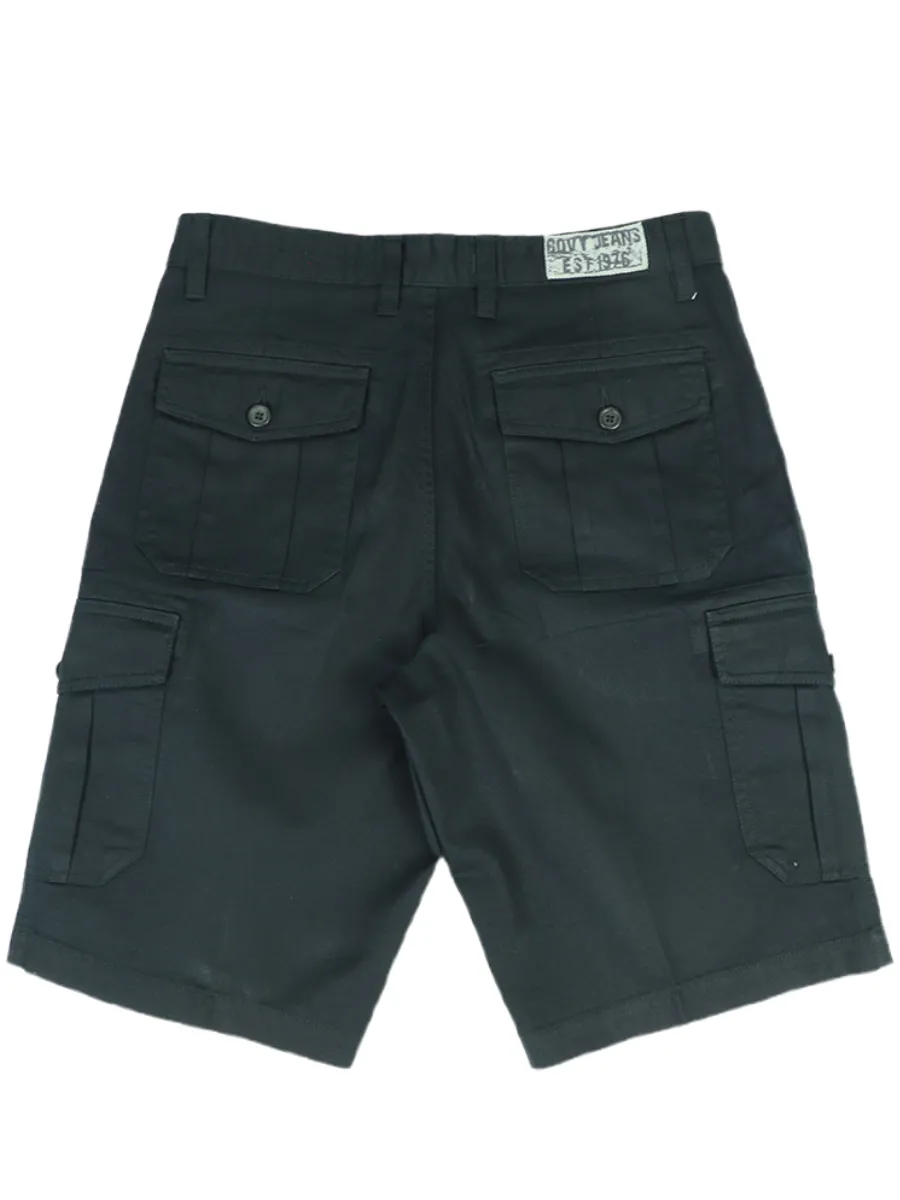 BOVY MEN S CARGO-SHORT PREMIUM COTTON BLACK