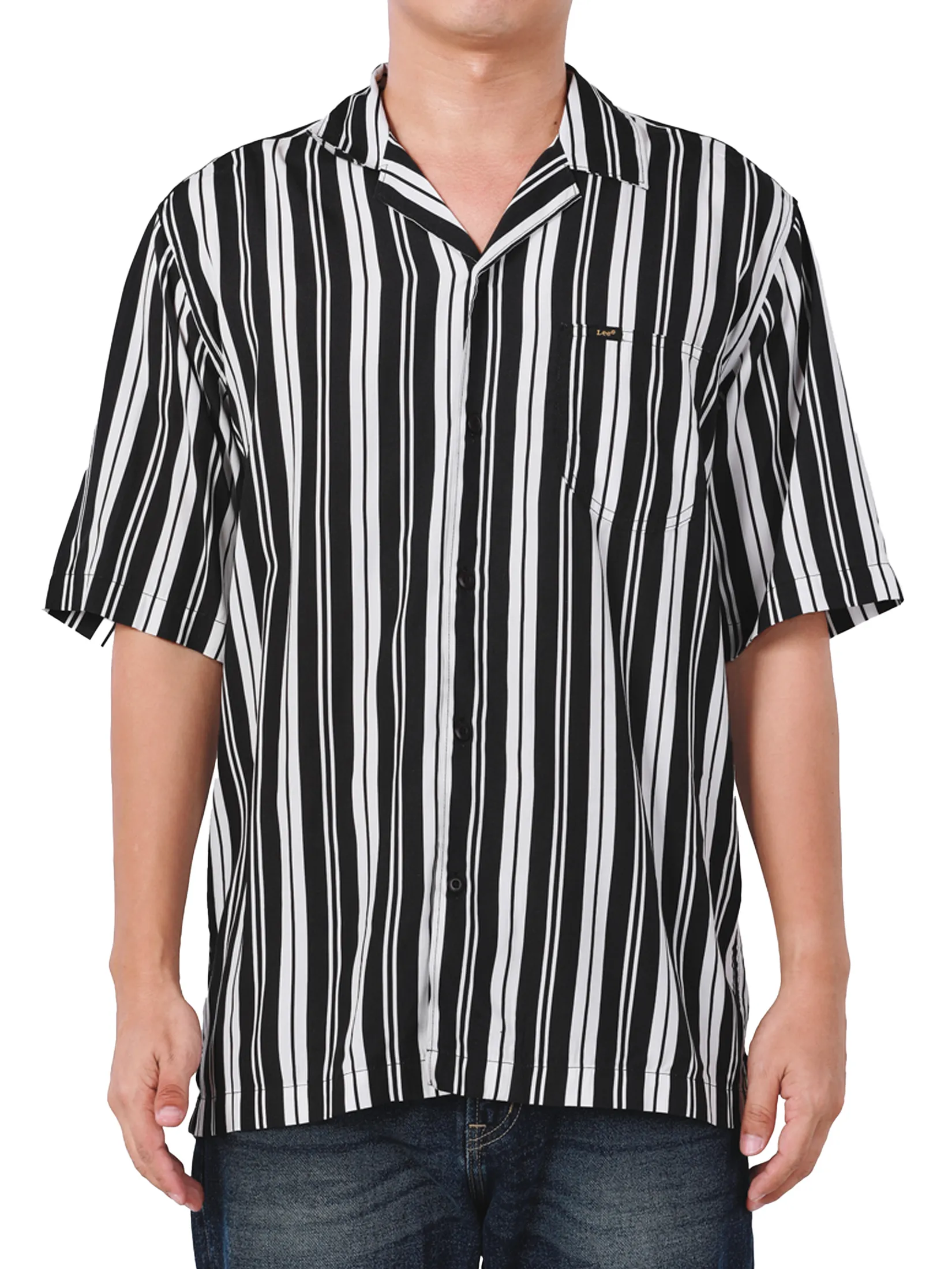 LEE Men s Shirt Short Sleeve Comfort Fit Black