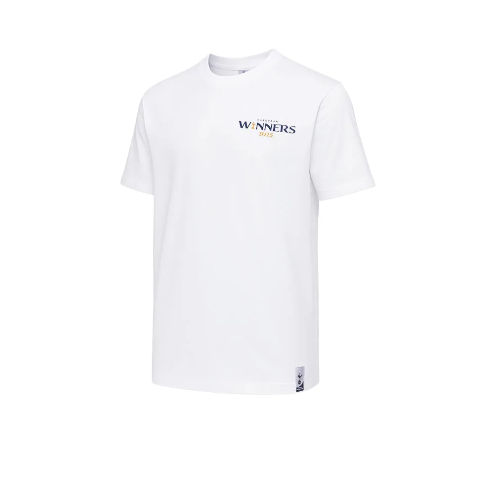 SPURS European Winners 2025 Graphic Men T-Shirt White - SP699AP576ENTH