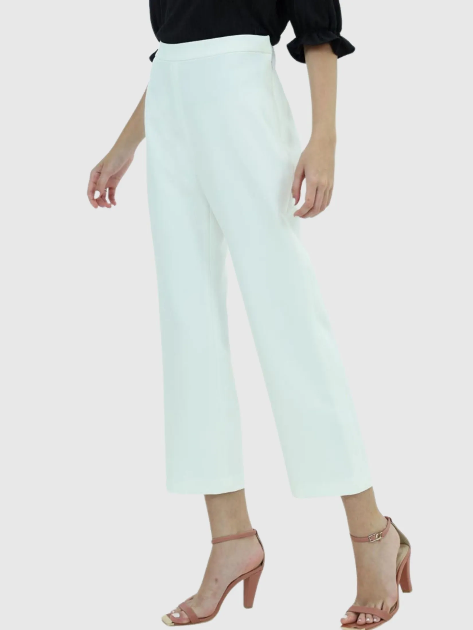 VERONIQA Women Pants Trousers Suiting Spendex Off White