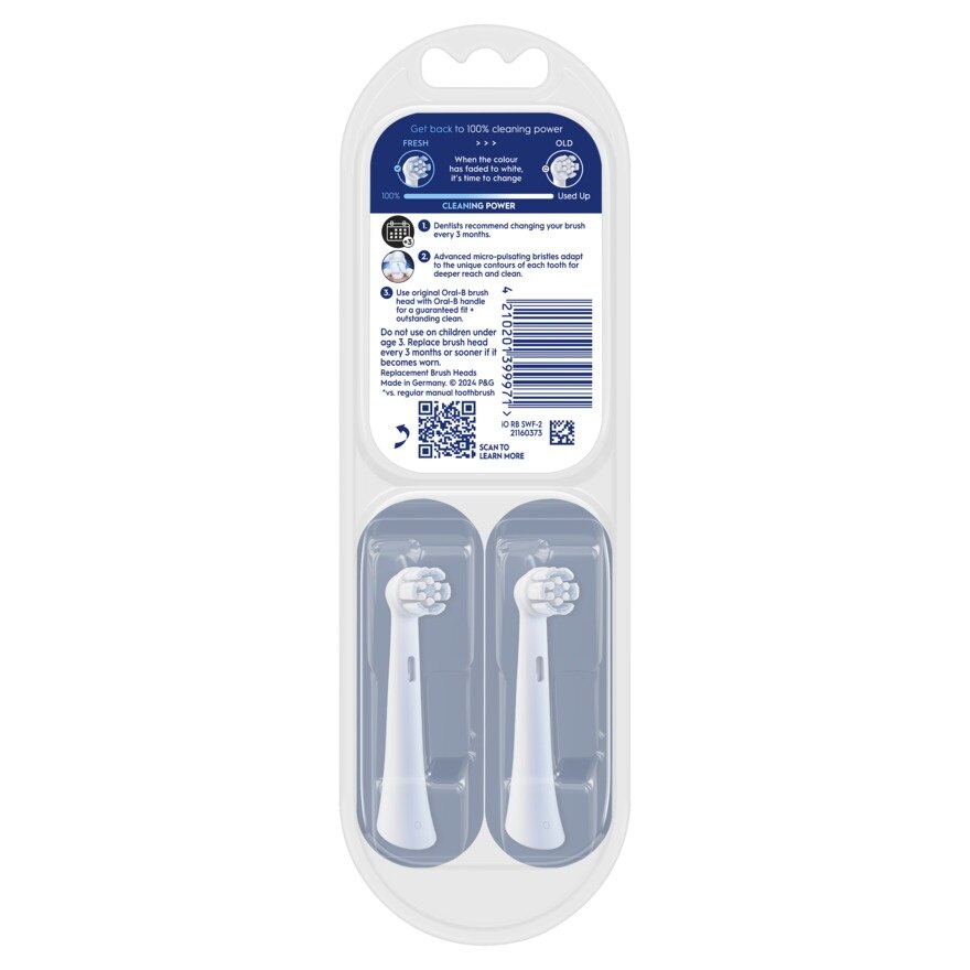 Oral-B Electric Toothbrush iO Clean  Gum Protect Refills 2'S