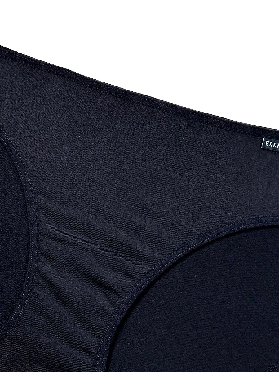 ELLE LINGERIE Women Bikini Lowrise Panties LU2867 - Black