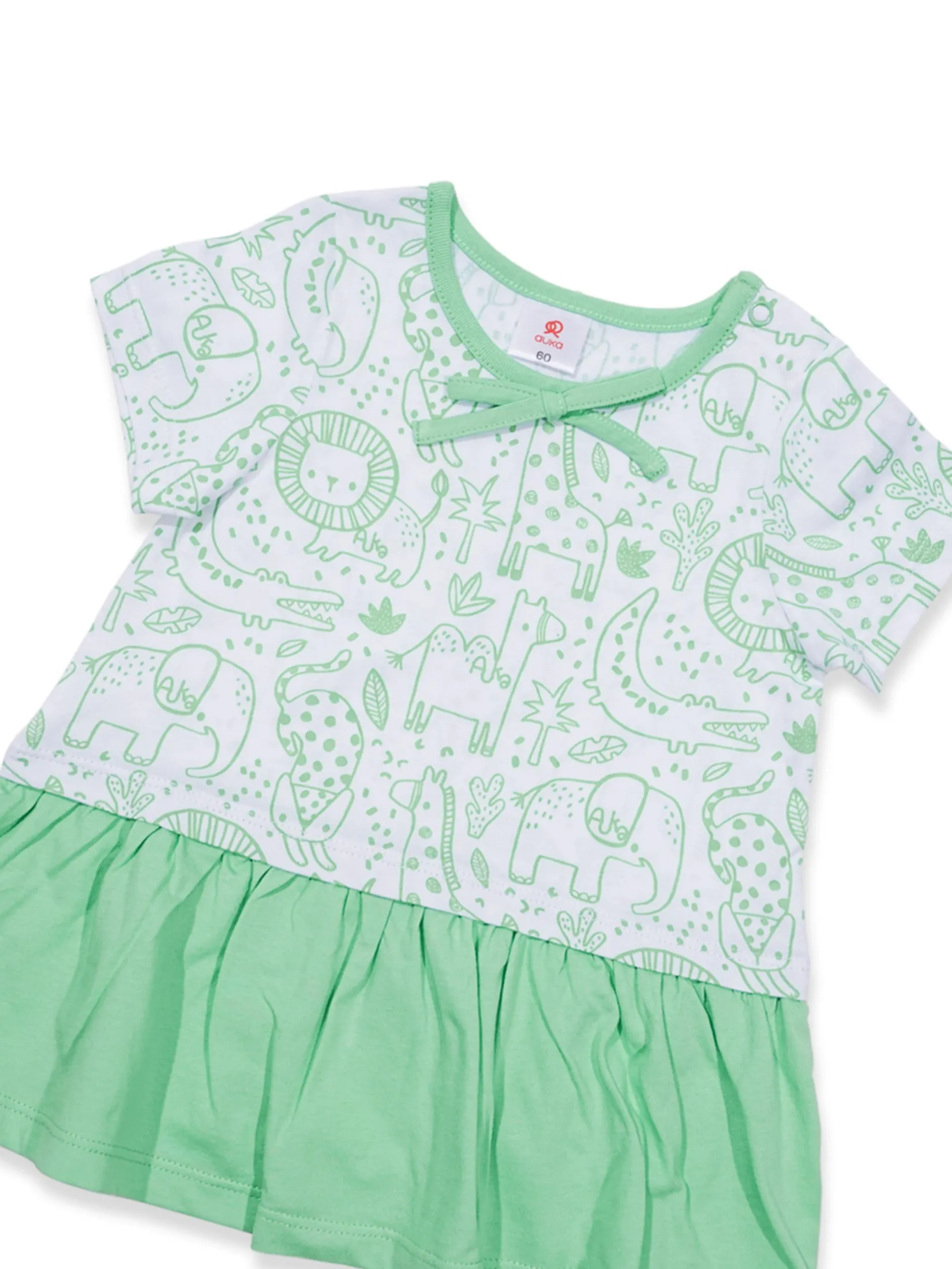 AUKA Green ,Children s Dress ,Auka Animal Team,