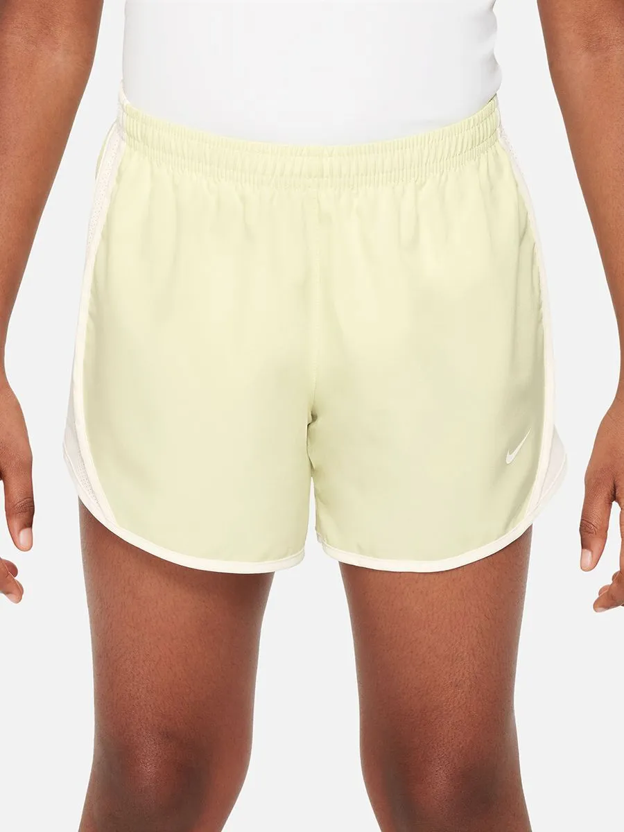 NIKE KIDS Big Kids Girl Dri-FIT Tempo Running Shorts 848196-331 Luminous Green/White