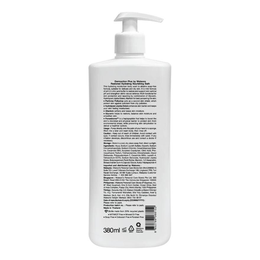Restored Hydrating Nourishing Bath 380ml.