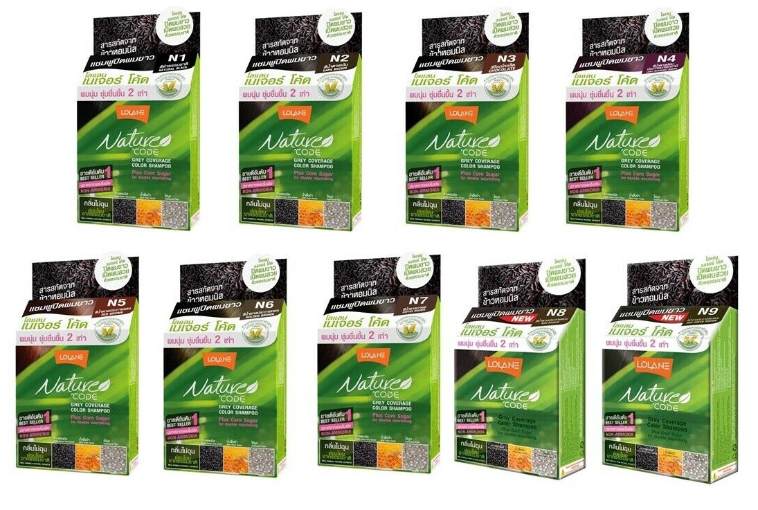 Оттеночная краска шампунь без аммиака Lolane Natura 7 тонов